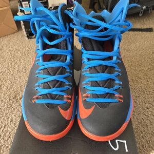Nike Kevin Durant 5 Thunder Away High Mens Basketball Shoes